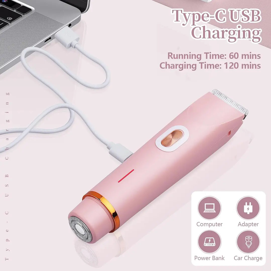 The Smooth Secret | 2-in-1 Painless Women's Electric Shaver & Trimmer