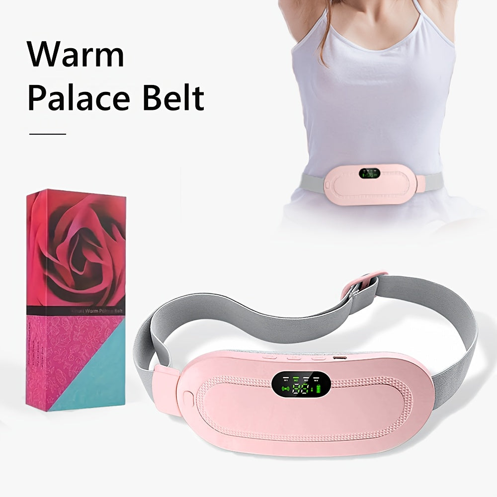 Electric Period Cramp Relief Belt – Soothing Heat & Vibration Massage | Menstrual Comfort